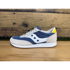 Saucony Hornet Blue Ivory Suede Lace Up Lifestyle Sneakers Shoes Men 5 / W6.5